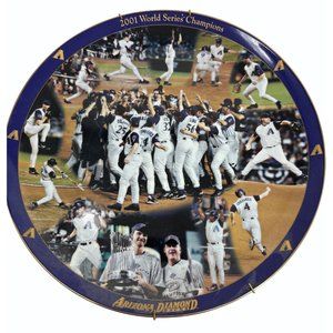 The Danbury Mint 2001 World Series Champions Arizona Diamondbacks Plate A7922